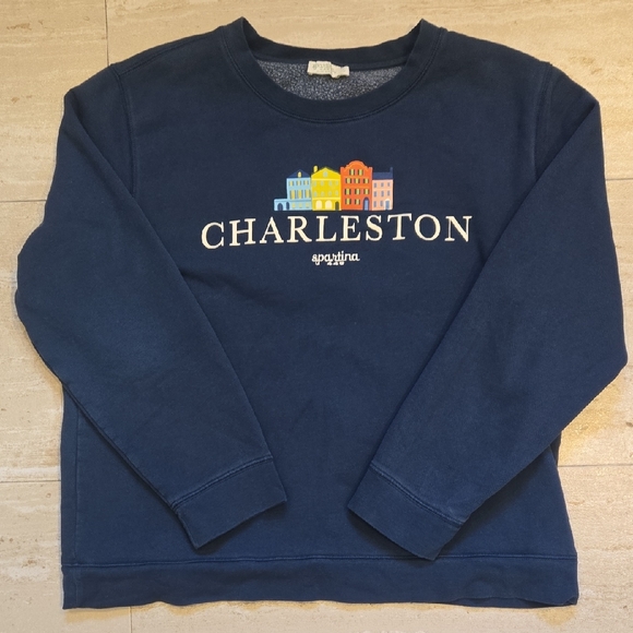 Spartina 449 Tops - Spartina 449 "Charleston" Washed Dark Blue Sweatshirt